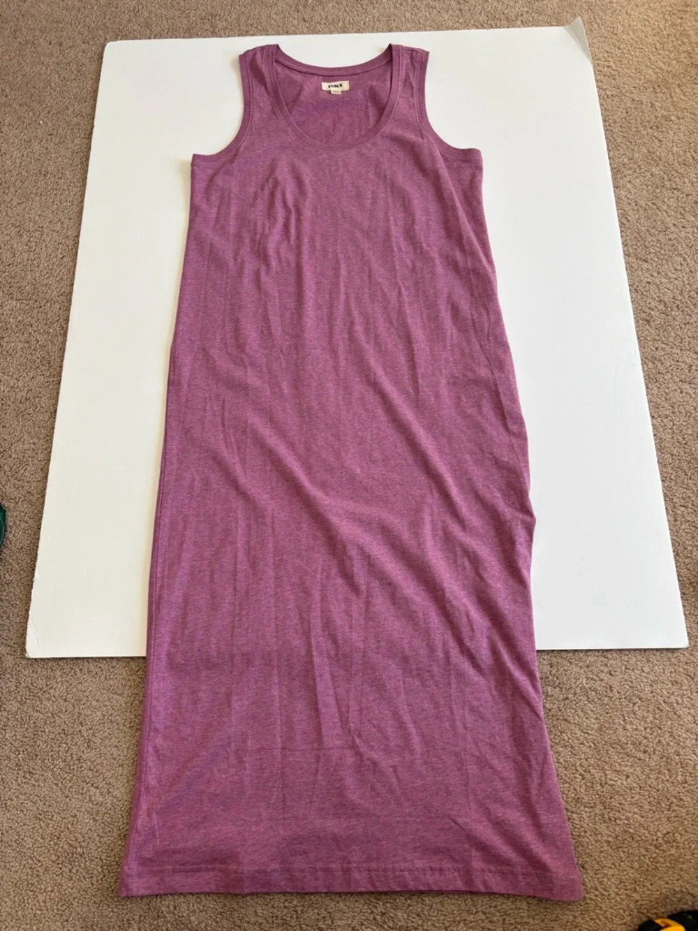 Pact Organic Cotton Midi Tank Dress Mauve Purple Size Small - Picture 10 of 10